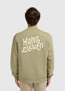 Pull Col Rond Brand - Slate Green