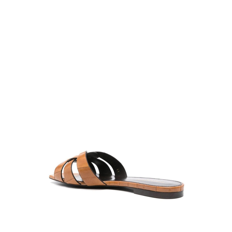 Sandales - Saint Laurent Tribute Flat - Brown
