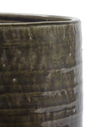 Glazed Shades - Pot De Fleurs 02 - M - Grès - Vert Foncé
