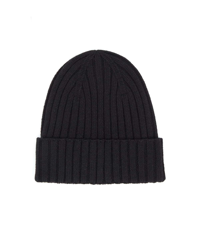 Bonnet Cotelé Noir - Homme