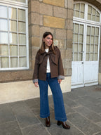 Veste à capuche amovible Garance chocolat