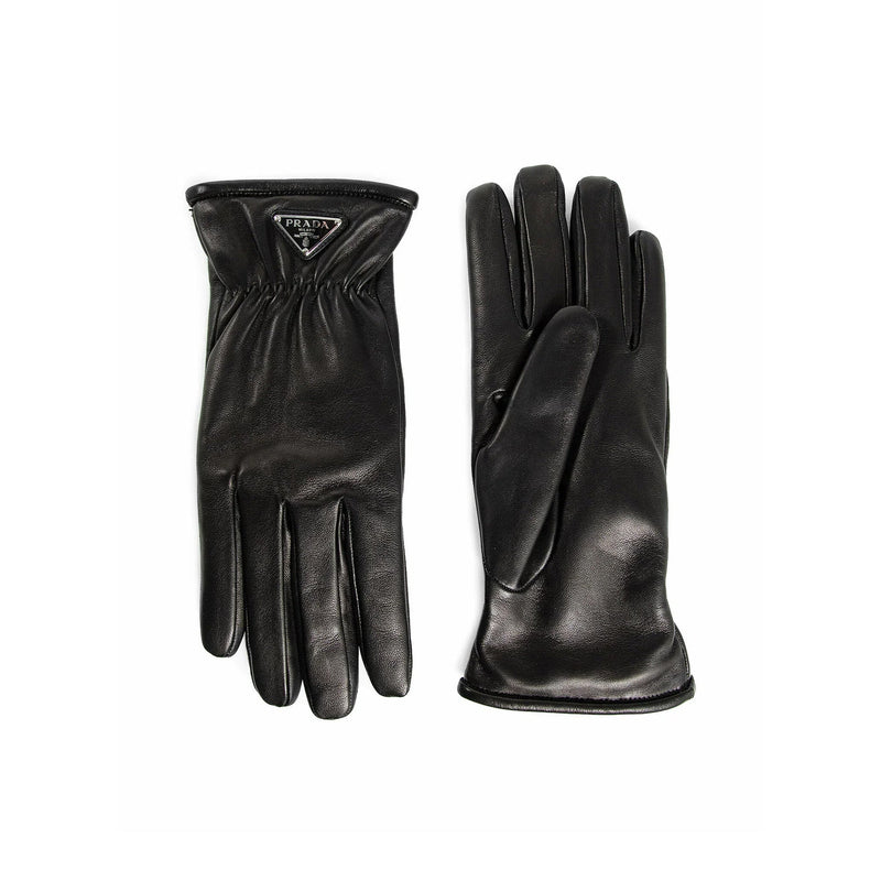 Prada - Leather Gloves - Black