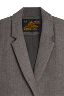 Blazer En Herringbone - Brown - Femme