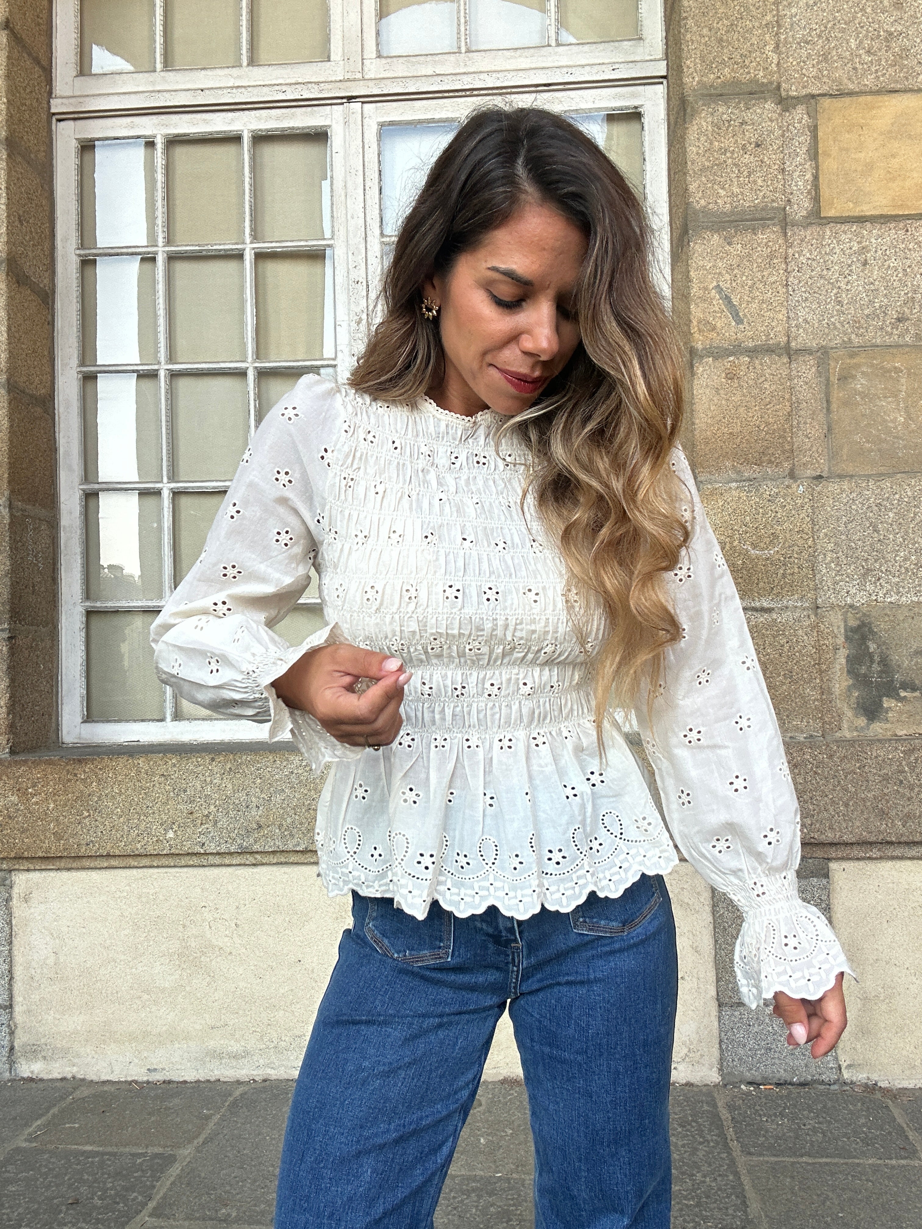 Charlize smocked blouse