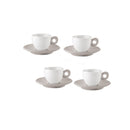 Set Of 4 Espresso Cups With Saucers "Everyday"