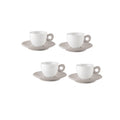 Everyday - Set De 4 Tasses à Café Avec Sous-Tasses
