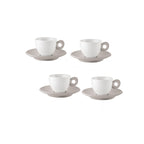 Everyday - Set De 4 Tasses à Café Avec Sous-Tasses