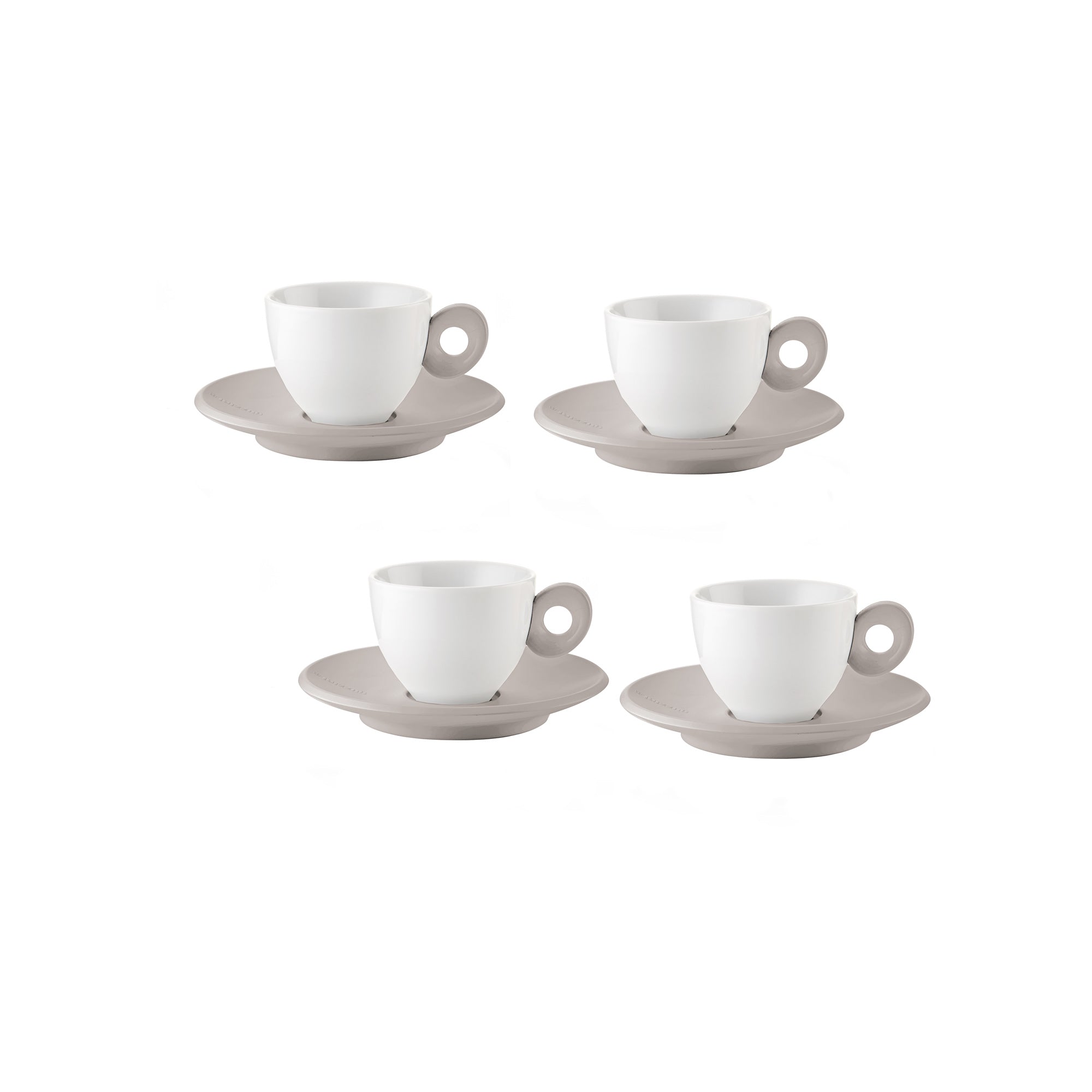 Everyday - Set De 4 Tasses à Café Avec Sous-Tasses