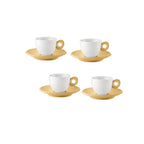 Everyday - Set De 4 Tasses à Café Avec Sous-Tasses