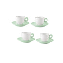 Set Of 4 Espresso Cups With Saucers "Everyday"