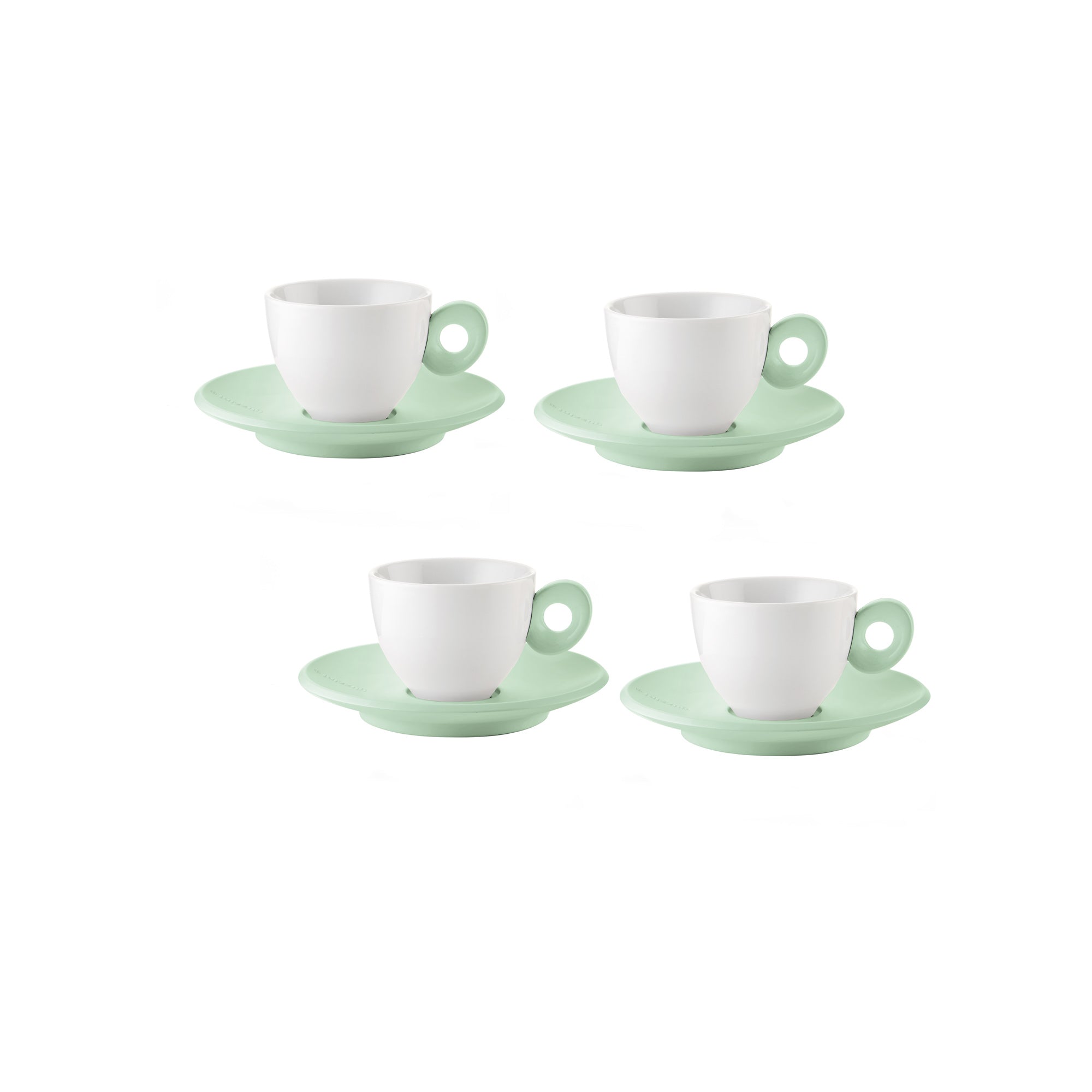 Everyday - Set De 4 Tasses à Café Avec Sous-Tasses