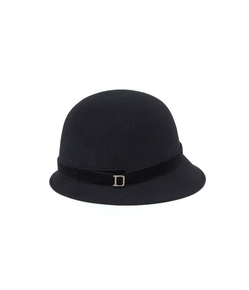 Chapeau En Laine Cloche Feutre Noir