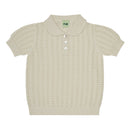 Polo pointelle crudo de algodón orgánico con etiqueta GOTS - Selección FUB en amaetc.com, concept store eco amigable para niños