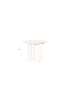Clayton - Side Table - Solid Marble - Green/Grey