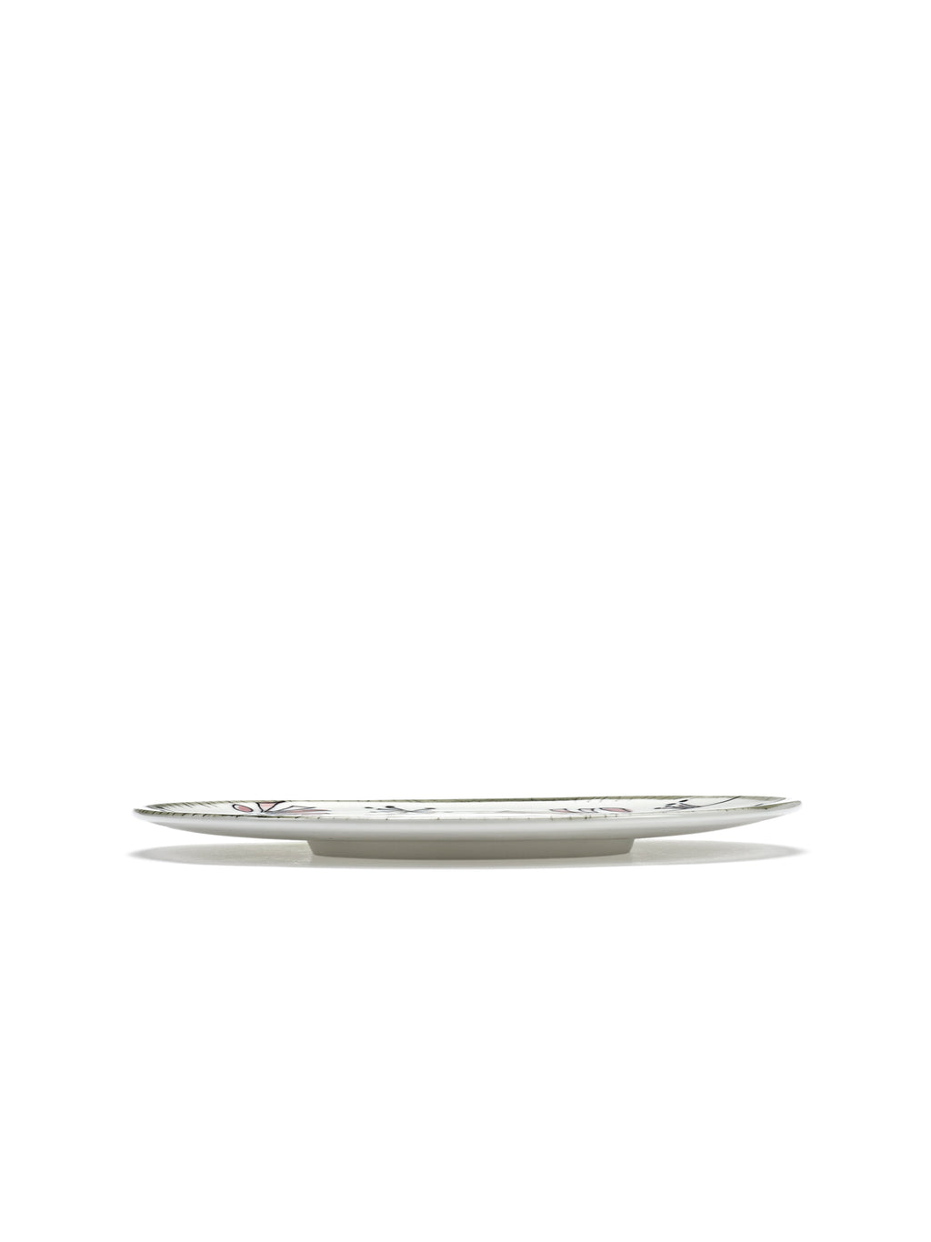 Midnight Flowers - Lot De 2 Soucoupes Pour Consommé - Porcelaine Bone China - Fiore Rosa