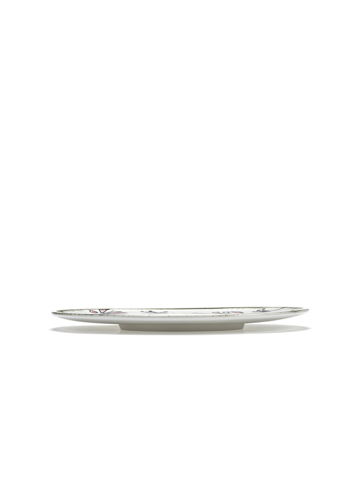 Midnight Flowers - Lot De 2 Soucoupes Pour Consommé - Porcelaine Bone China - Fiore Rosa