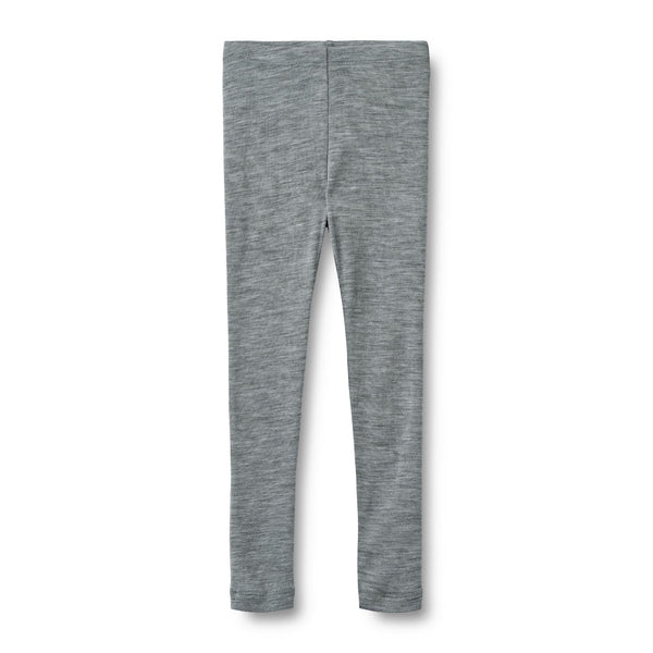 Agi Wool Leggings - Melange Gray - Children