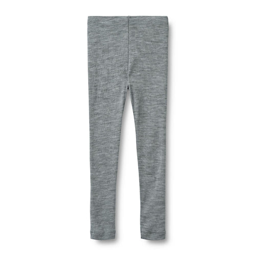 Legging En Laine Agi - Melange Grey - Enfant