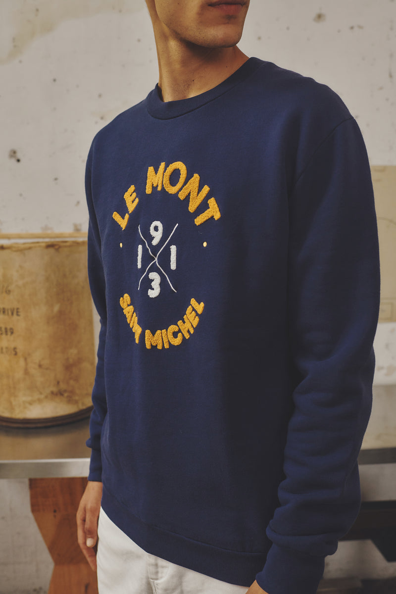 Pull Université - Navy - Homme