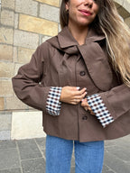 Veste à capuche amovible Garance chocolat