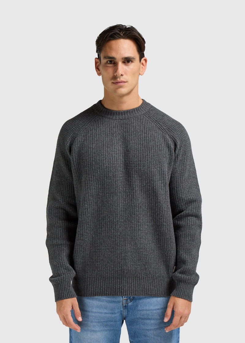 Suéter De Cuello Redondo Con Cuello Redondo - Antracita