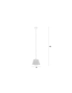 Yumi - Pendant light - Polyester - Blue