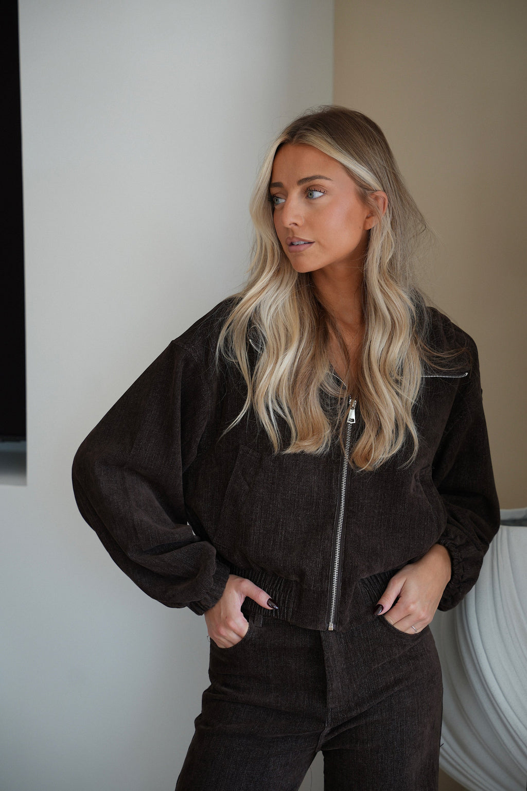 Veste Zippée Nina - Chocolat