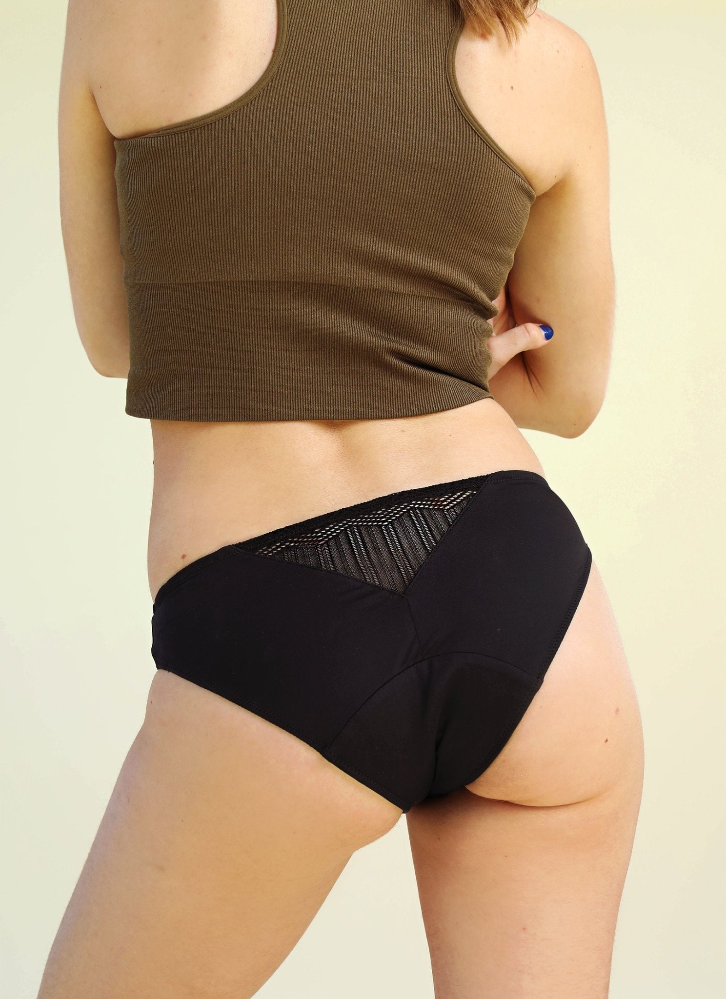 Pack of 2 Anna Lace Briefs Medium Flow - Black