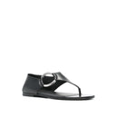 Sandales - Saint Laurent Ring Leather Flat - Black