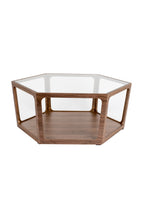 Sita - Table basse - Verre - Noyer