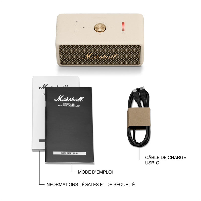 Marshall - Enceinte Portable - Emberton III - Crème