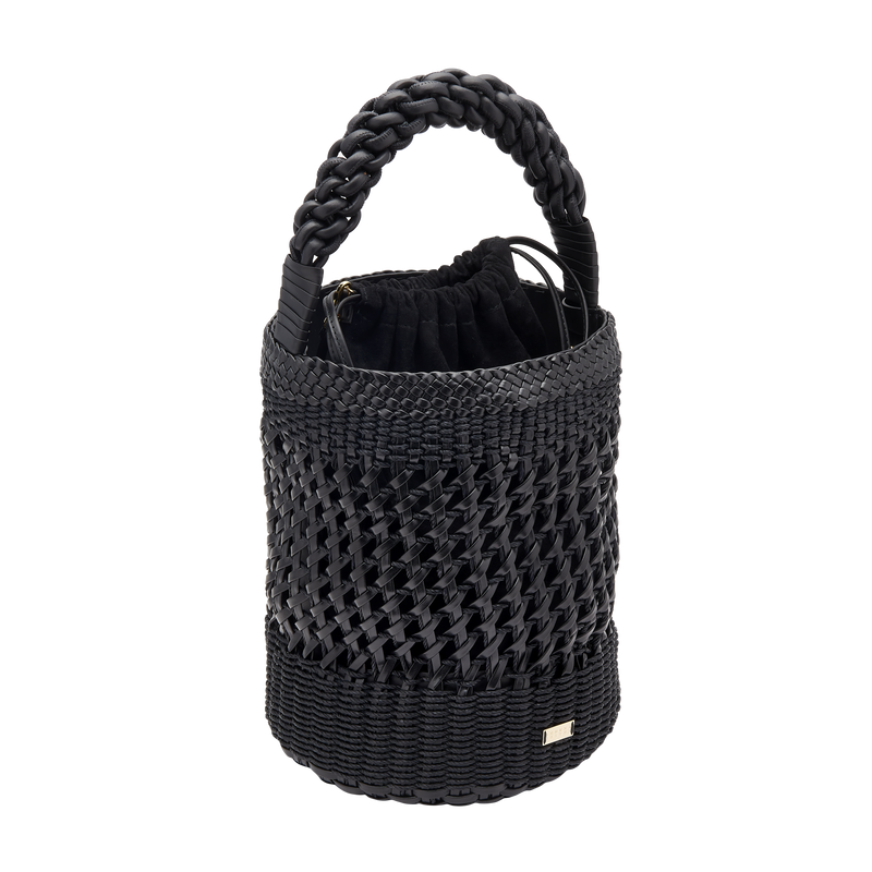 Almeria Black Large Bucket Bag