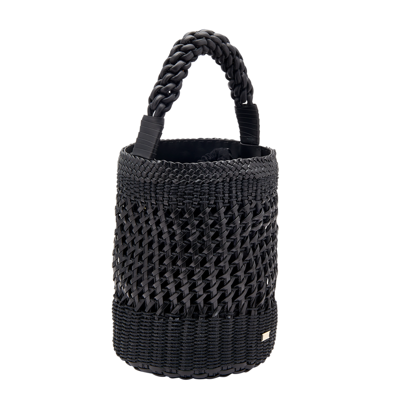 Almeria Black Large Bucket Bag
