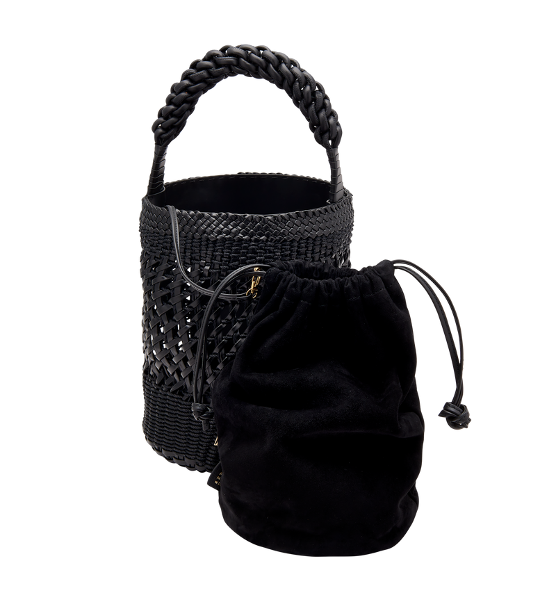 Almeria Black Large Bucket Bag