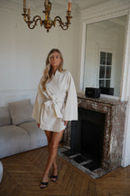 Marcy Beige - Wrap Dress