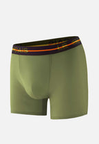 Redoutable Long Cotton Boxer Shorts - Veronese Khaki