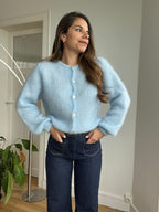 Prenda de punto de lana Bianca azul glaciar