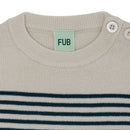 Jersey de lana fina color crudo/verde azulado en lana merino certificada OEKO-TEX - Selección FUB en amaetc.com, concept store ecológico para niños