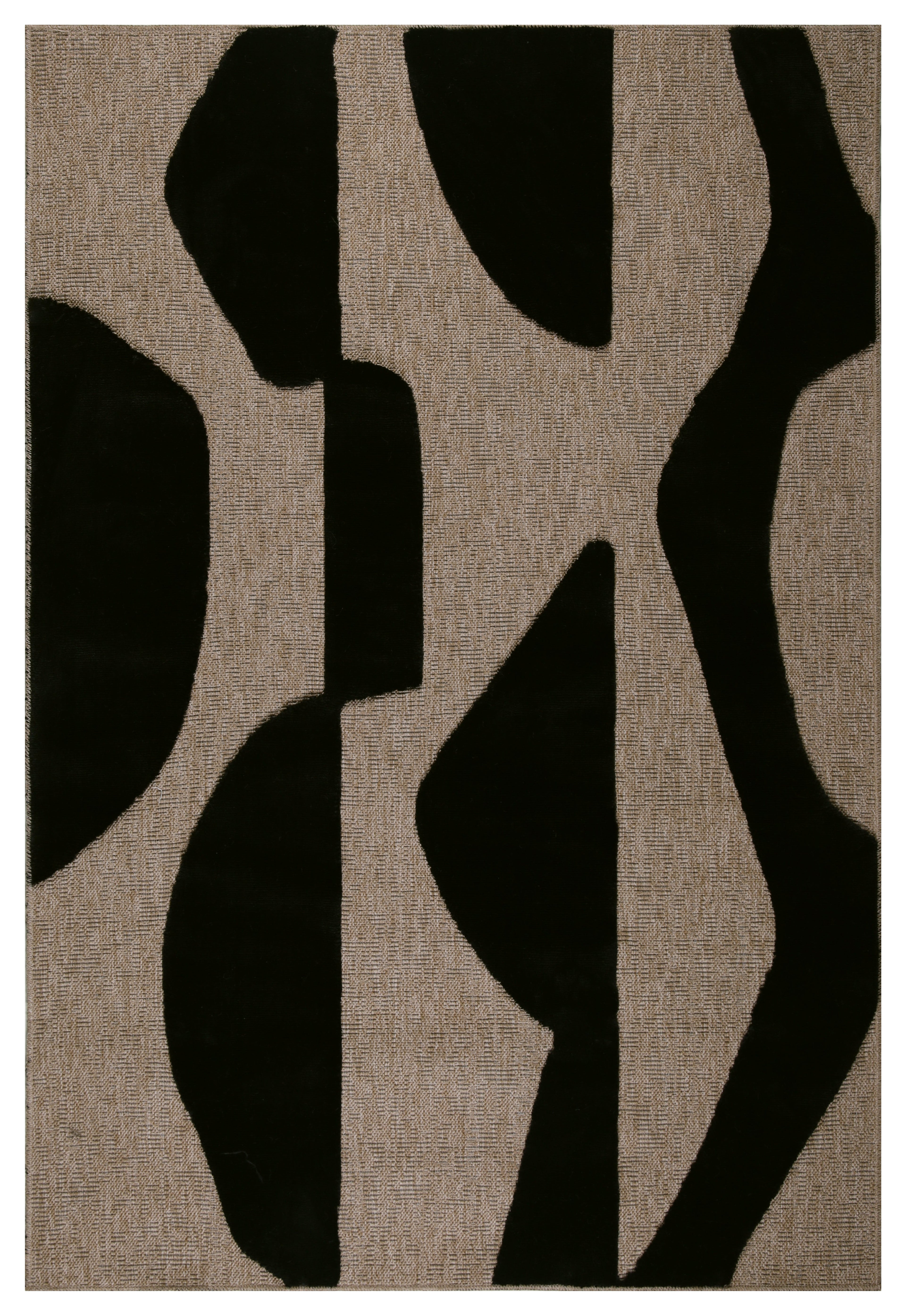 Alfombra Palma 9489 negro: PAL9489NOI Alfombras Nazar