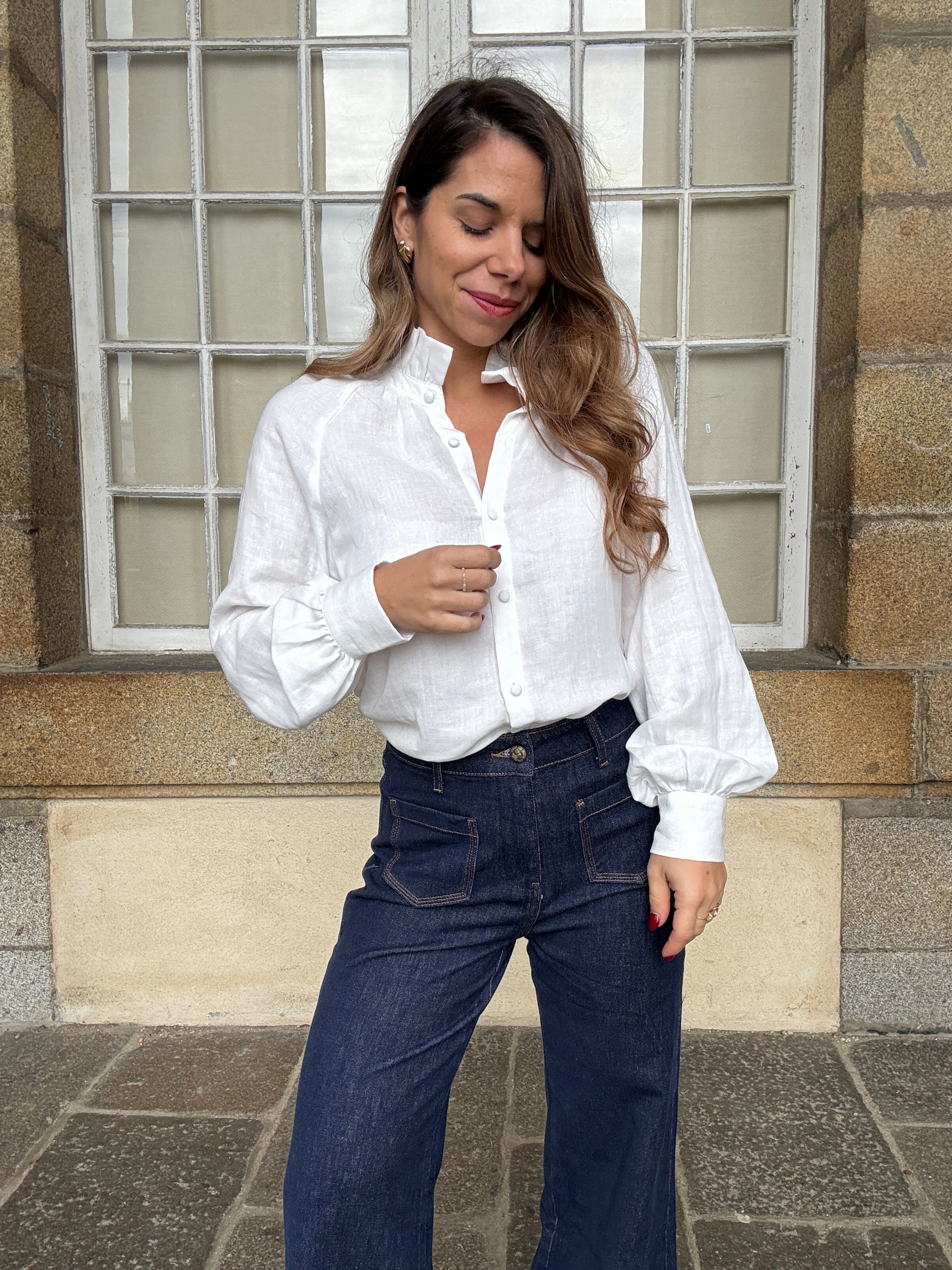 Blusa blanca Léonie