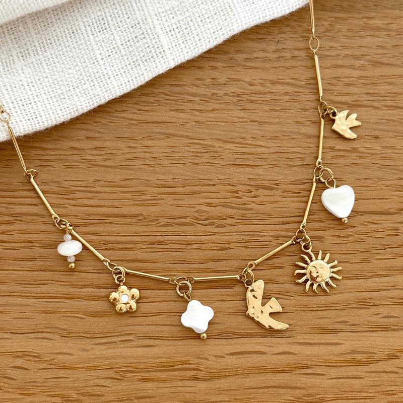 Collier "Calvi" acier-Colliers-Instants Plaisirs • Bijoux-Instants Plaisirs | Bijoux