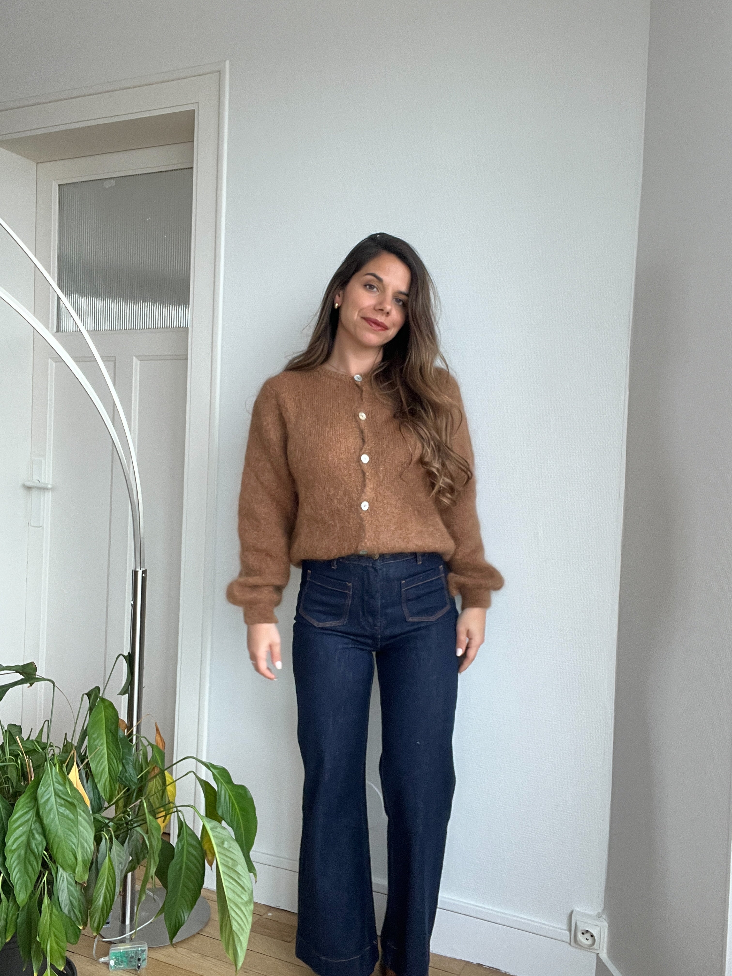 Maille En Laine Bianca Camel