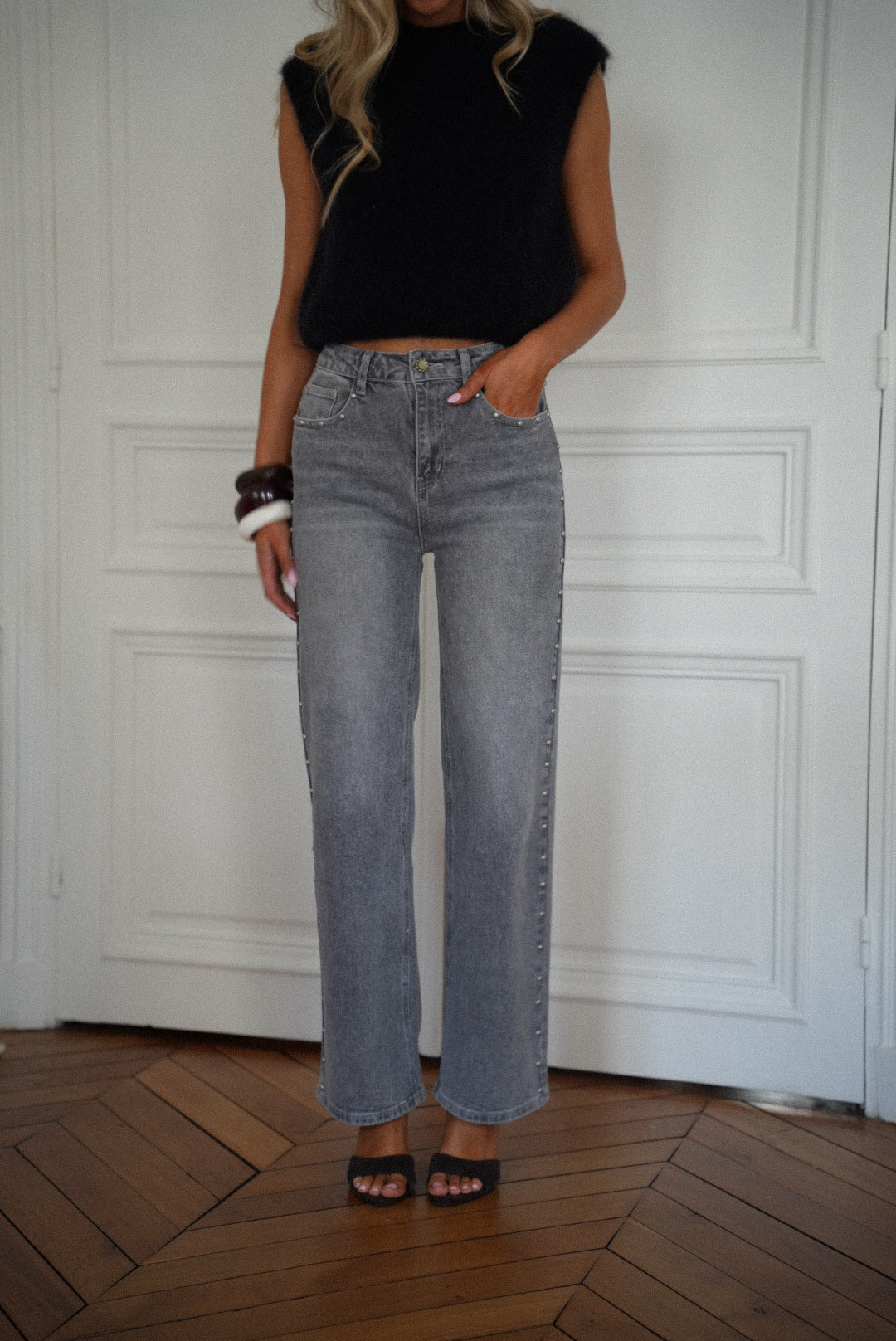 Anaïs Gris - Studded Jeans