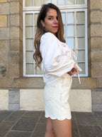 Short en jean Pippa beige