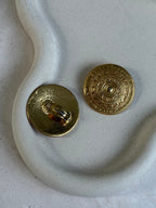 Boucles D’Oreilles Ysl Vintage - Modèle Xxl Doré