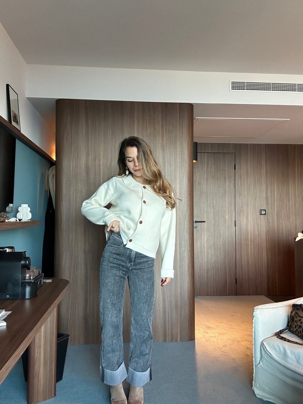 Gloria Cardigan Ecru