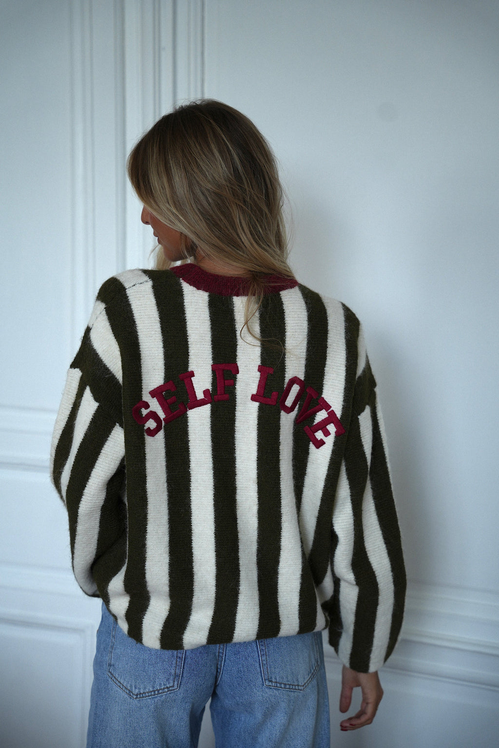 Milo Striped Jumper - Khaki