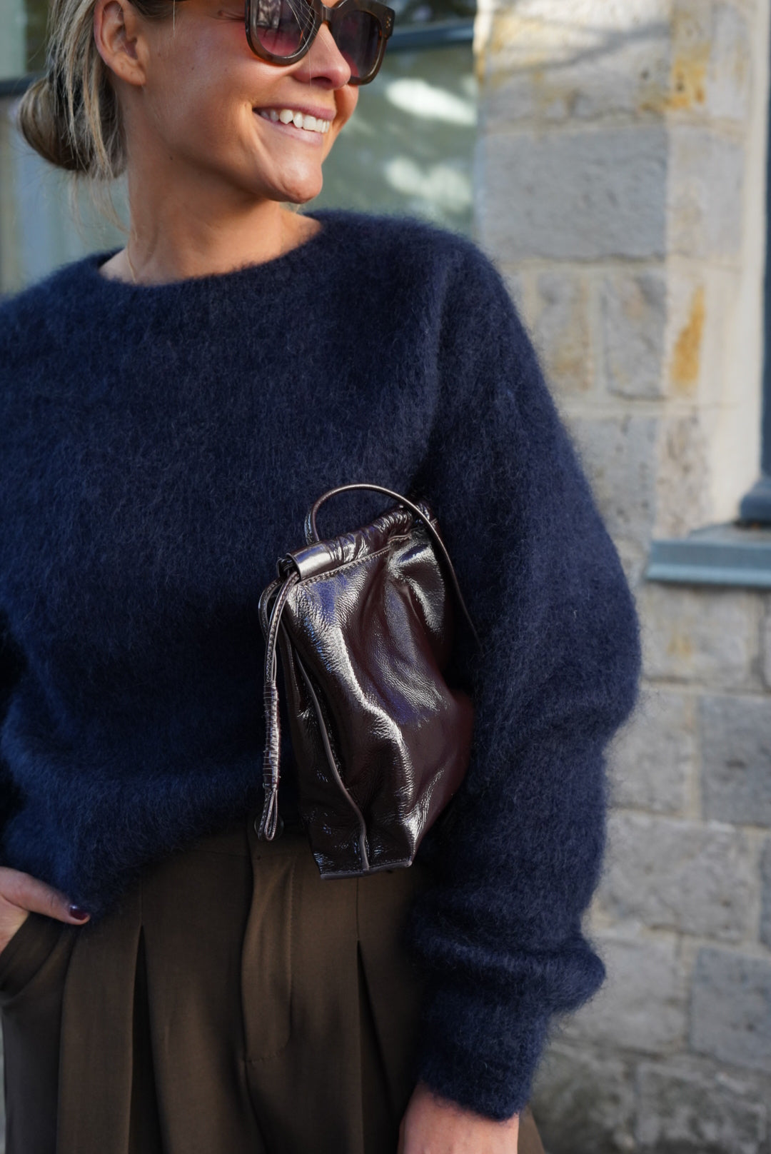 Maurice Mohair Navy Sweater