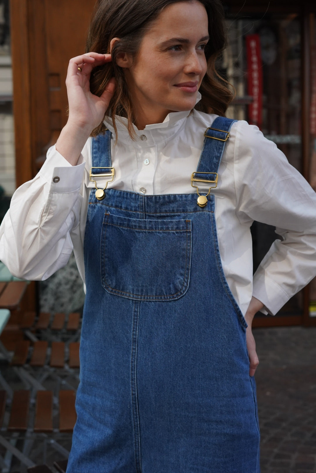 Brown Denim Overalls