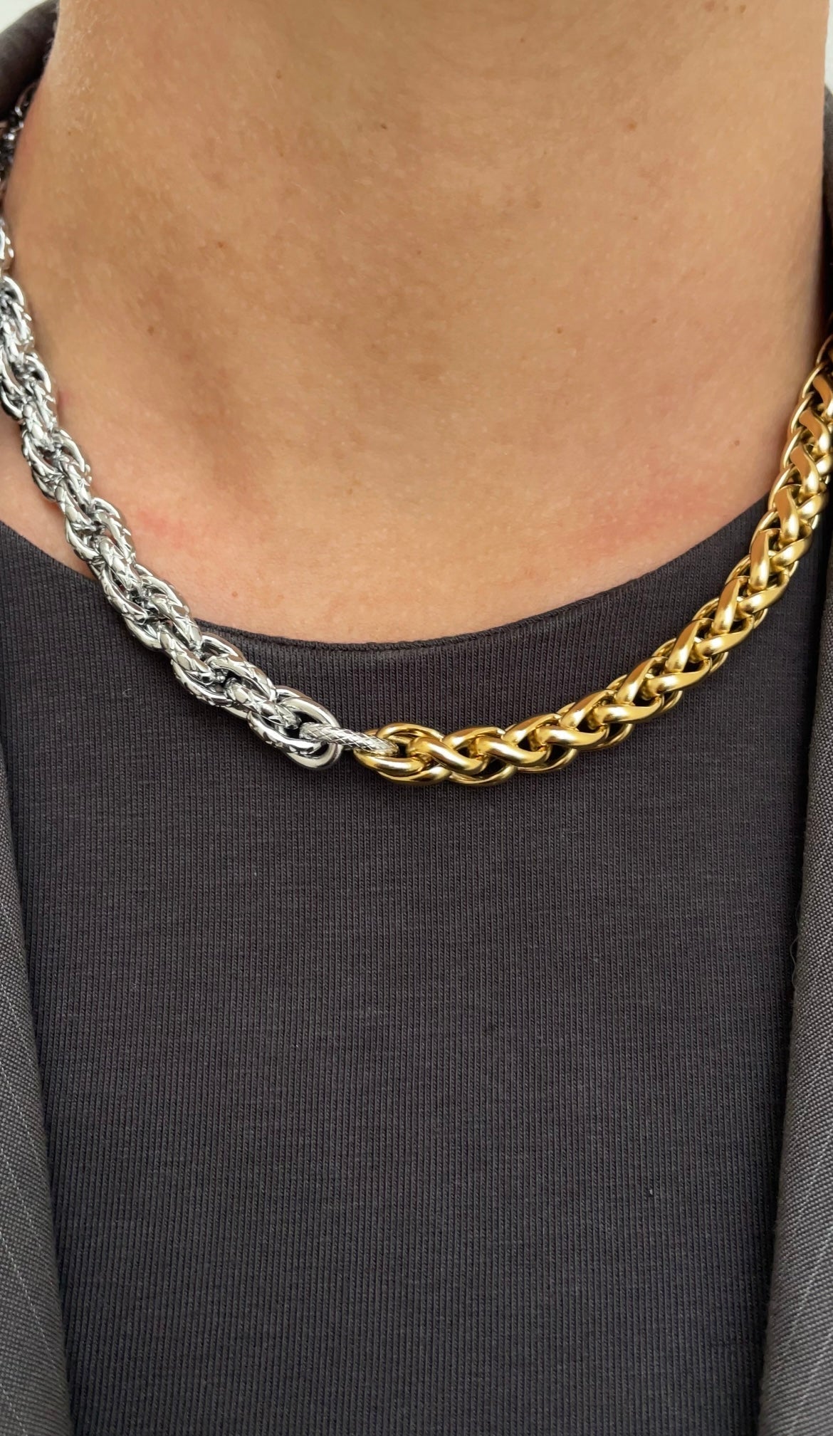 Collier Bi Color Braided
